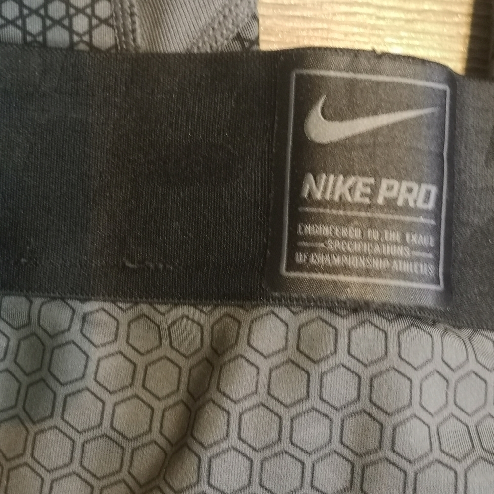 PreOwned Vintage Grey-Yellow Genderless Nike Knit Lycra Jersey Running Leggings - Picture 6 of 10